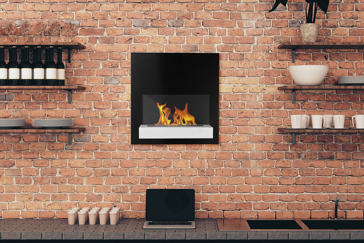 Hanging Bio Fireplace Board Black and White