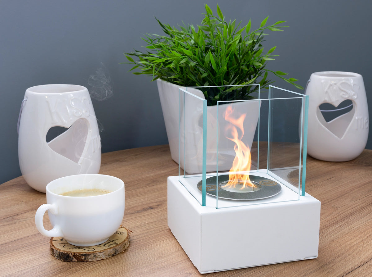 Biofireplace freestanding Smart white structural matte