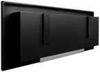 Biofireplace hanging with glass 900x400 Slim black structural matte