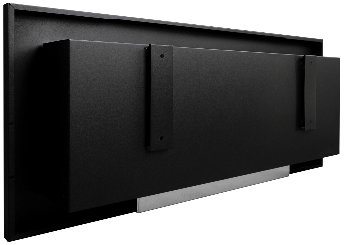 Biofireplace hanging with glass 900x400 Slim black structural matte