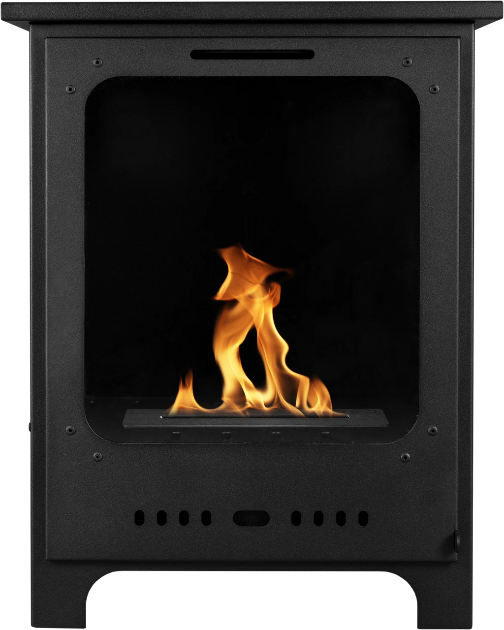 Biofireplace freestanding Koza Mini black matte with glass