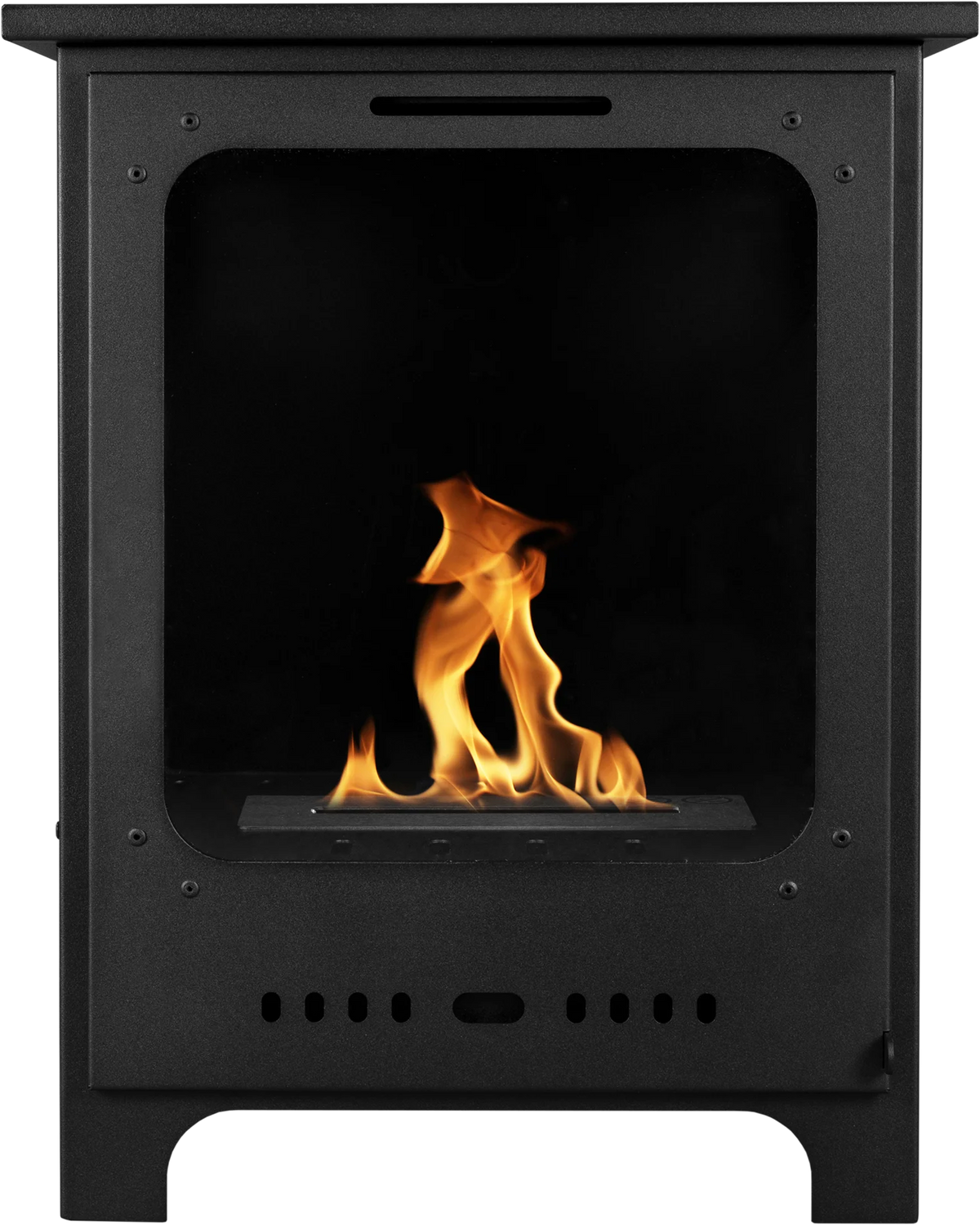 Biofireplace freestanding Koza Mini black matte with glass
