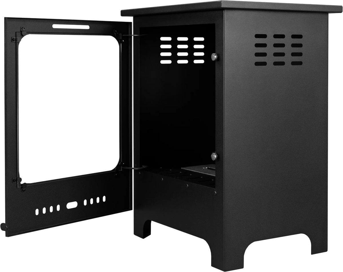 Biofireplace freestanding Koza Mini black matte with glass