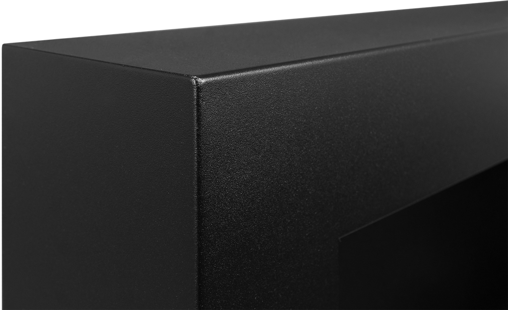 Biofireplace hanging with glass 650x400 BOX black structural matte