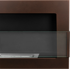 Biofireplace hanging with glass 650x400 brown