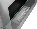 Biofireplace hanging with glass 650x400 inox