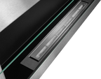 Biofireplace hanging with glass 900x400 inox-silver
