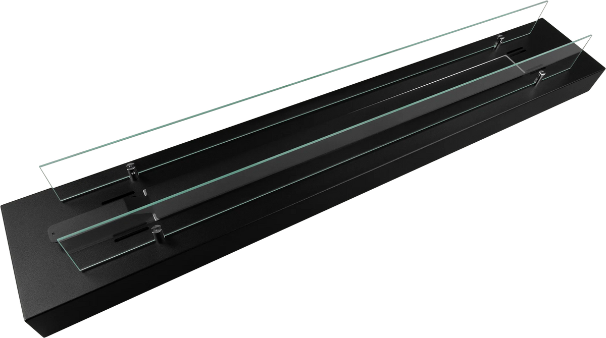 Biofireplace freestanding with glass 1200 black matte