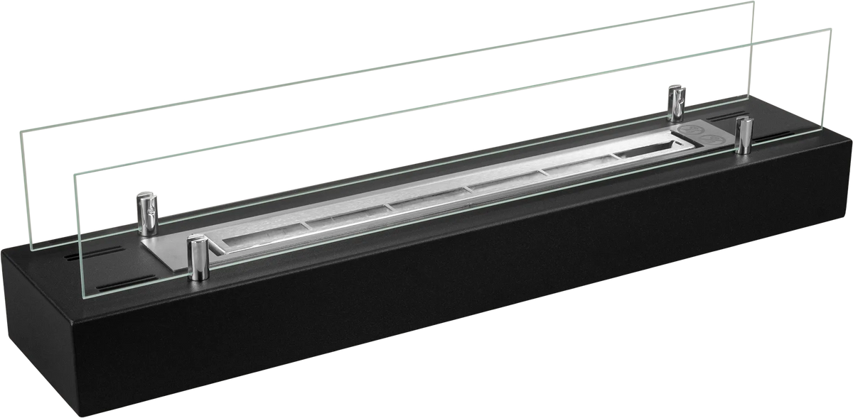 Biofireplace freestanding with glass 700 black matte