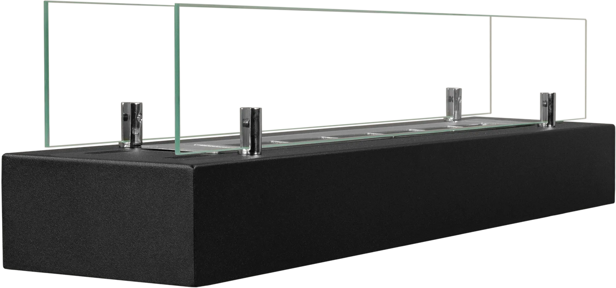Biofireplace freestanding with glass 700 black matte