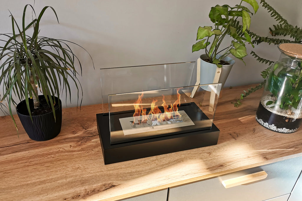 Biofireplace freestanding Home black structural matte