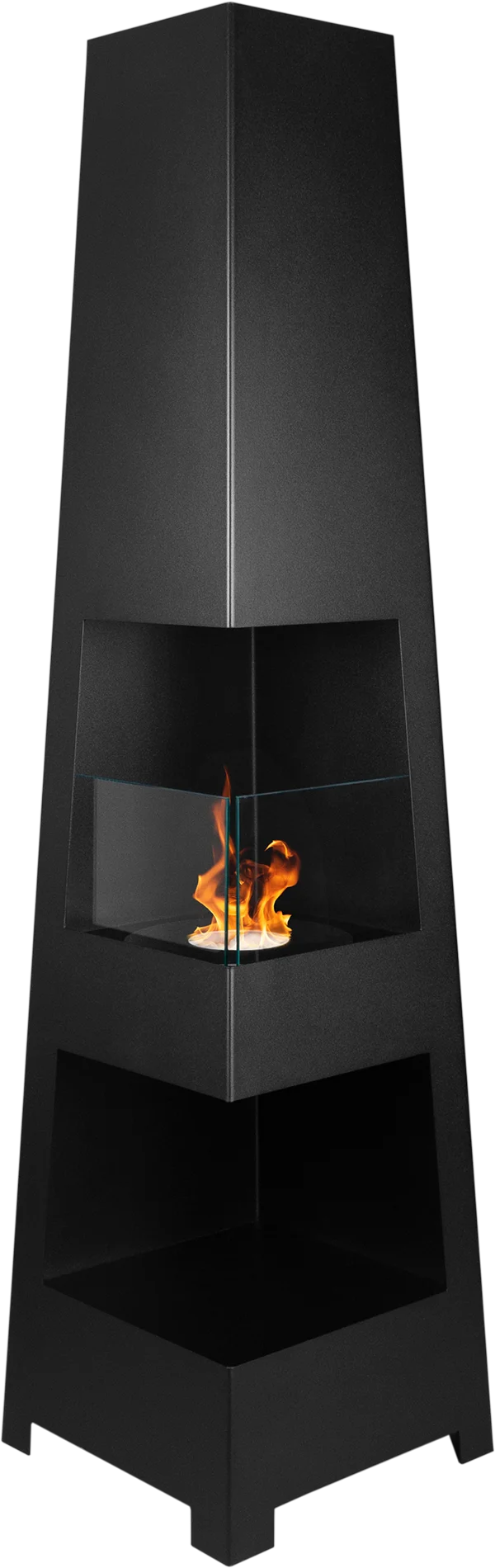 Biofireplace freestanding Pyramid Garden black matte