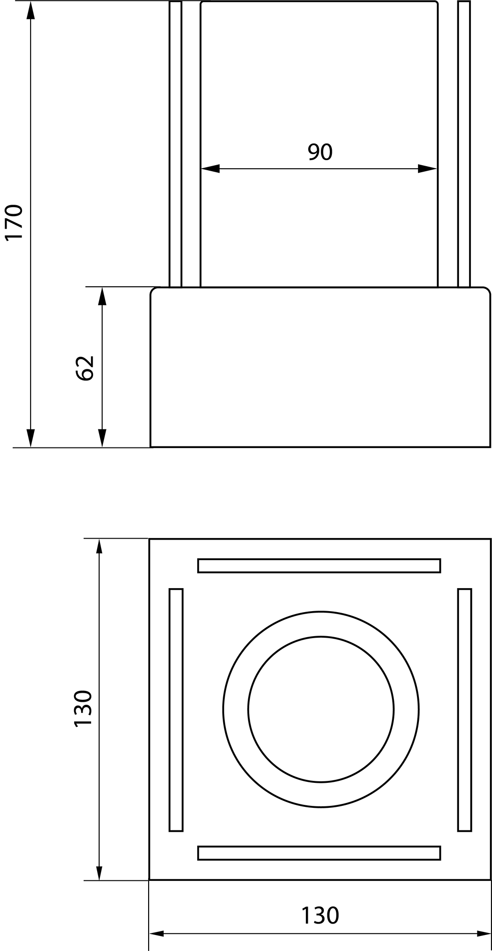 Biofireplace freestanding Smart black structural matte
