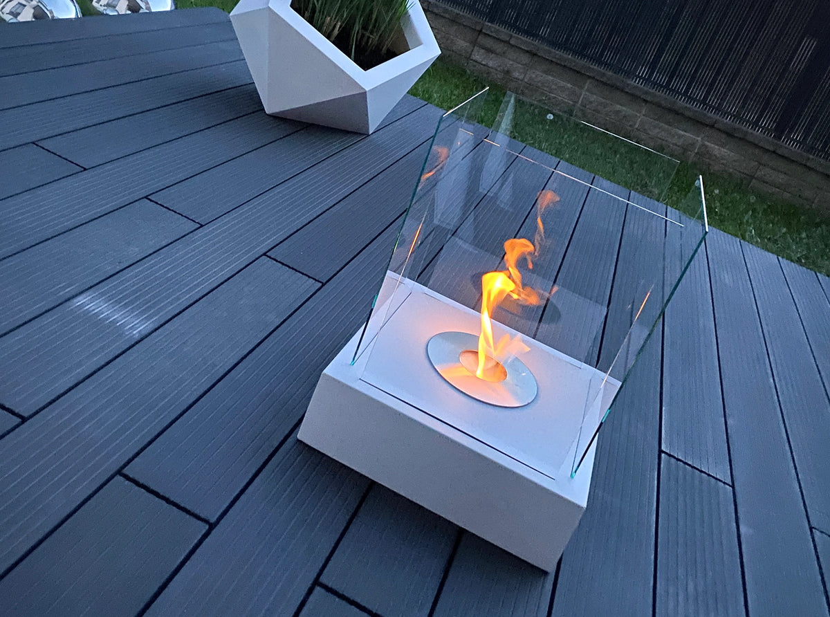 Biofireplace freestanding Sunset Garden white