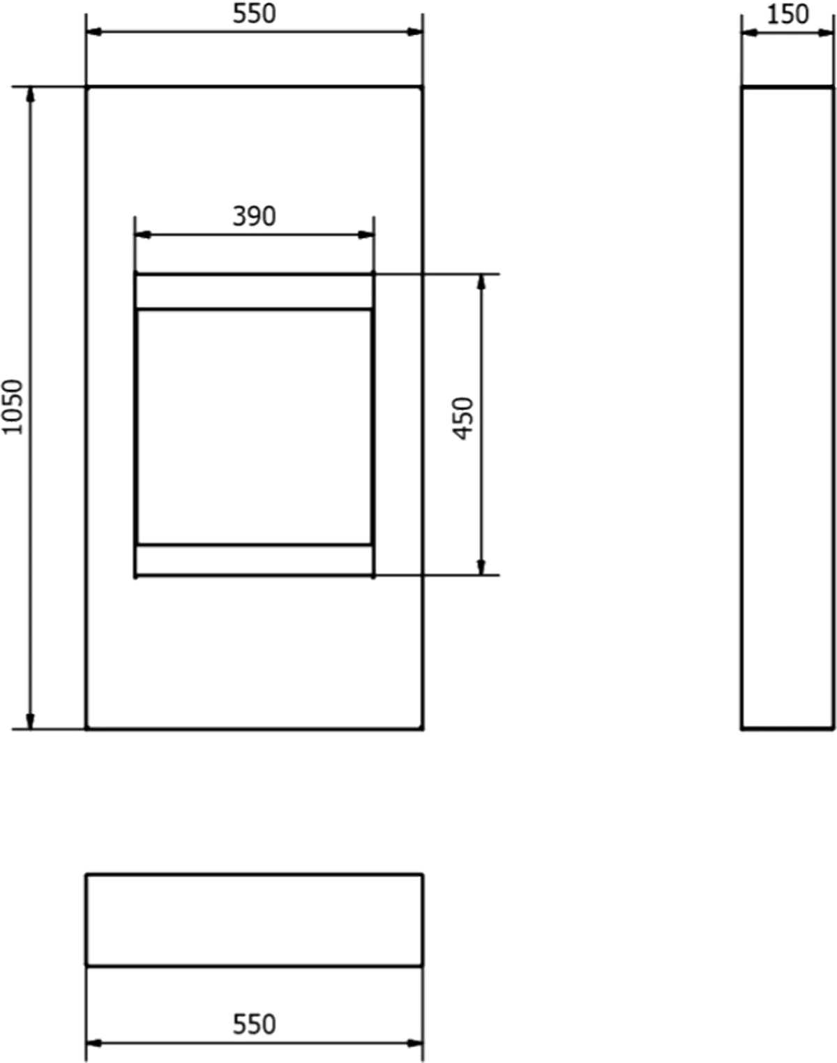 Biofireplace portal Modern white structural matte