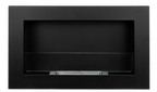 Biofireplace hanging with glass 650x400 Slim black structural matte
