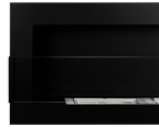 Biofireplace hanging with glass 1200x400 black structural matte