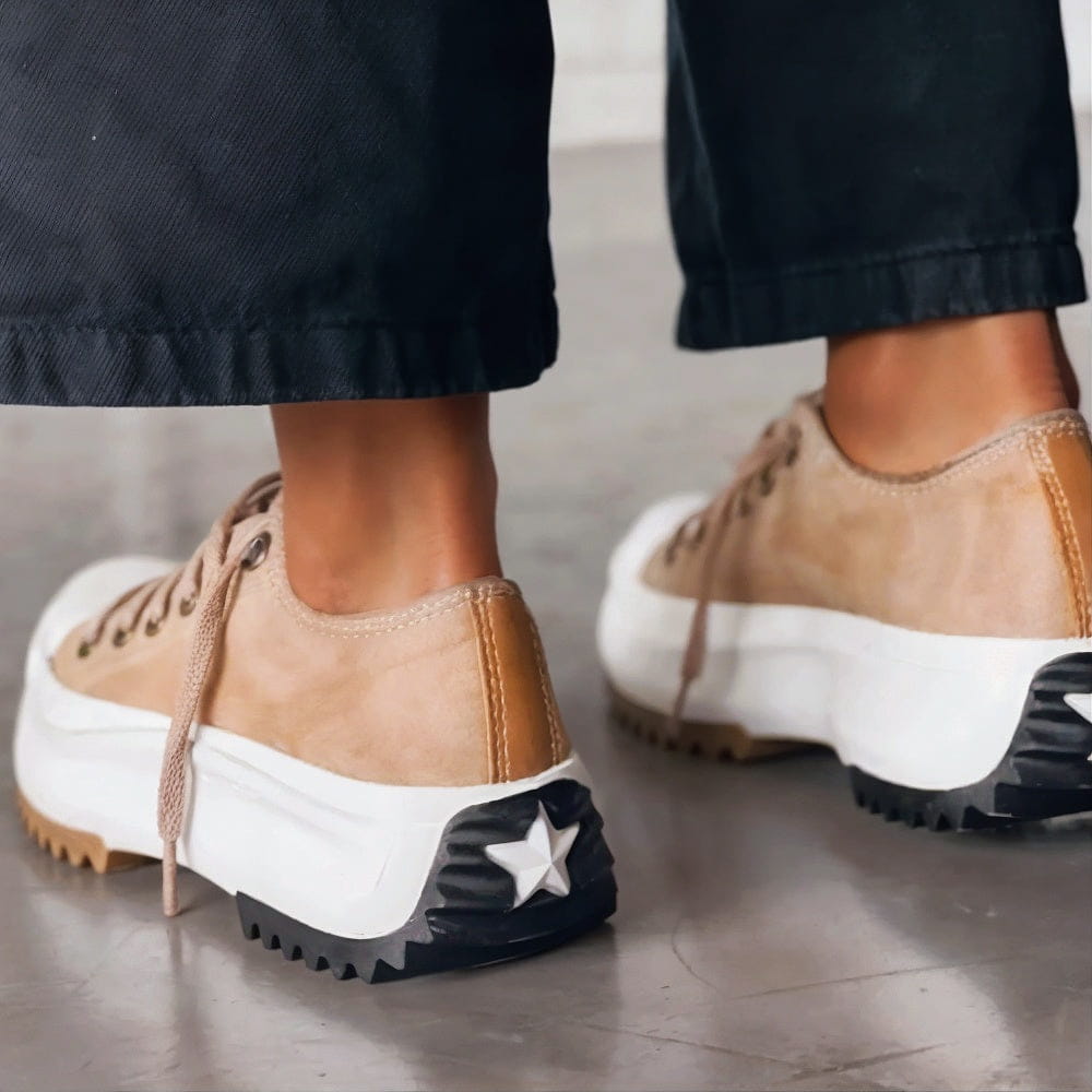 Audrey - Orthopaedic Sneakers with Platform - Brown - 3