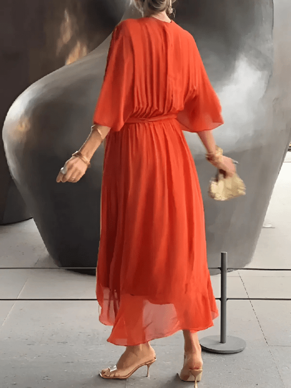 Bertha – Timeless Wrap Midi Dress - Dress - Flaro