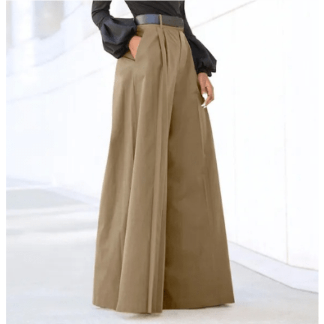 Clara – Elegant Wide Leg Trousers for Women - Pants - Flaro