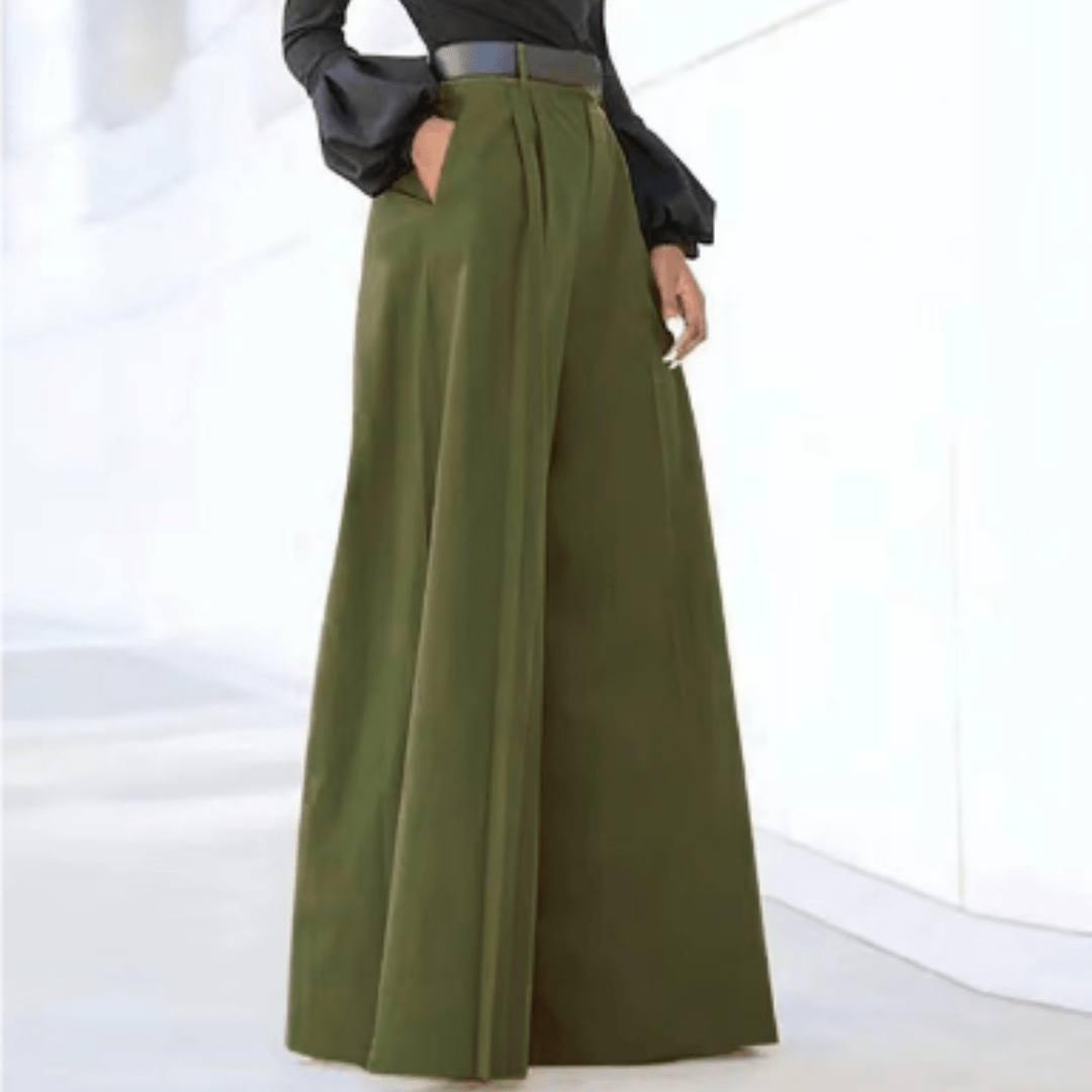 Clara – Elegant Wide Leg Trousers for Women - Pants - Flaro