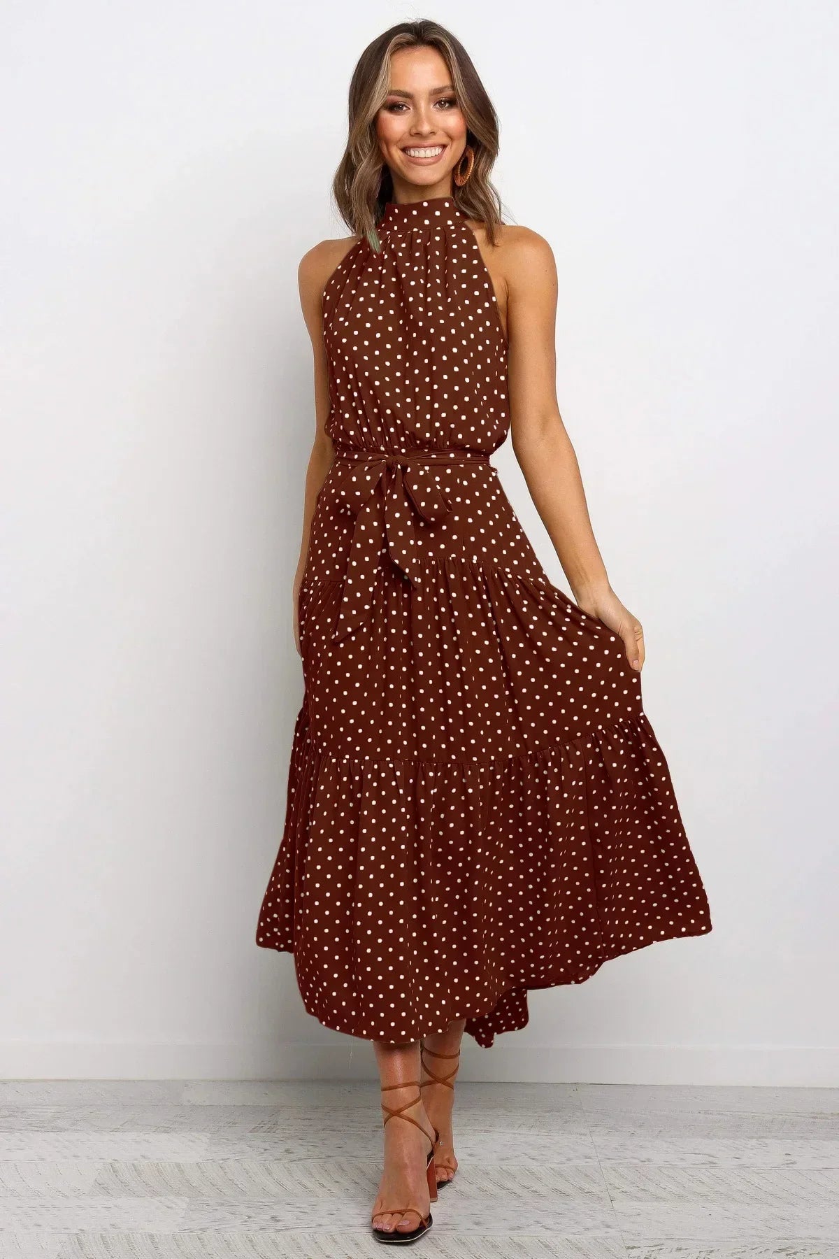 Clara – Polka - Dot Casual Summer Dress - Dresses - Flaro
