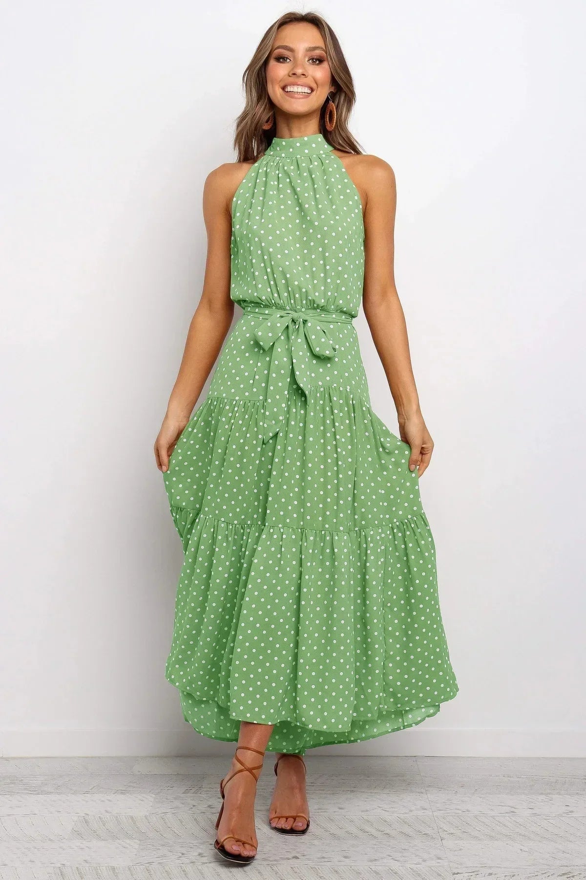 Clara – Polka - Dot Casual Summer Dress - Dresses - Flaro