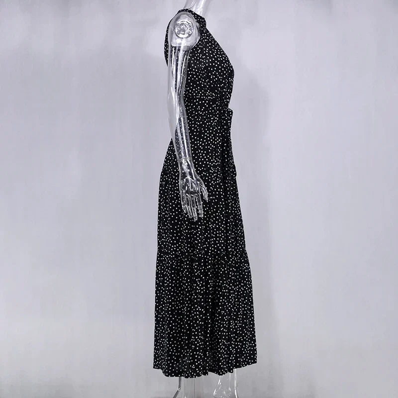 Clara – Polka - Dot Casual Summer Dress - Dresses - Flaro