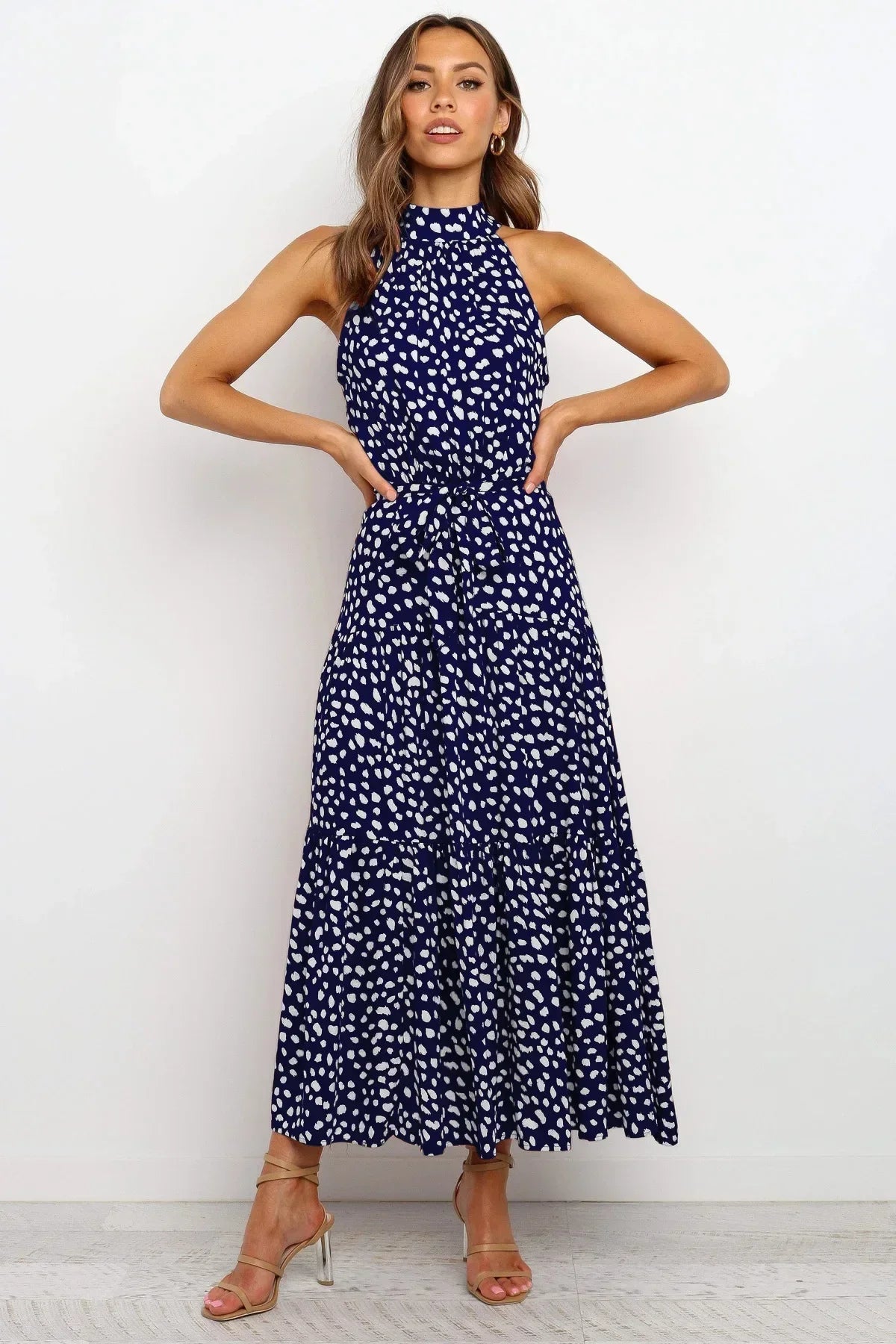 Clara – Polka - Dot Casual Summer Dress - Dresses - Flaro