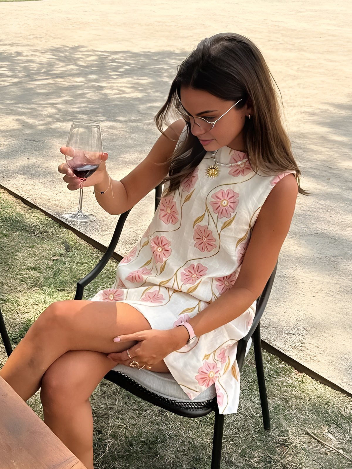 Dilara - Elegant Sleeveless A - Line Dress - Mini Dress - Flaro