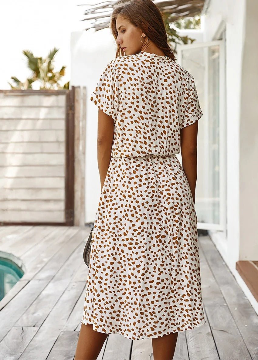 Dilara – Elegant Summer Dress with Floral Pattern - Dress - Flaro