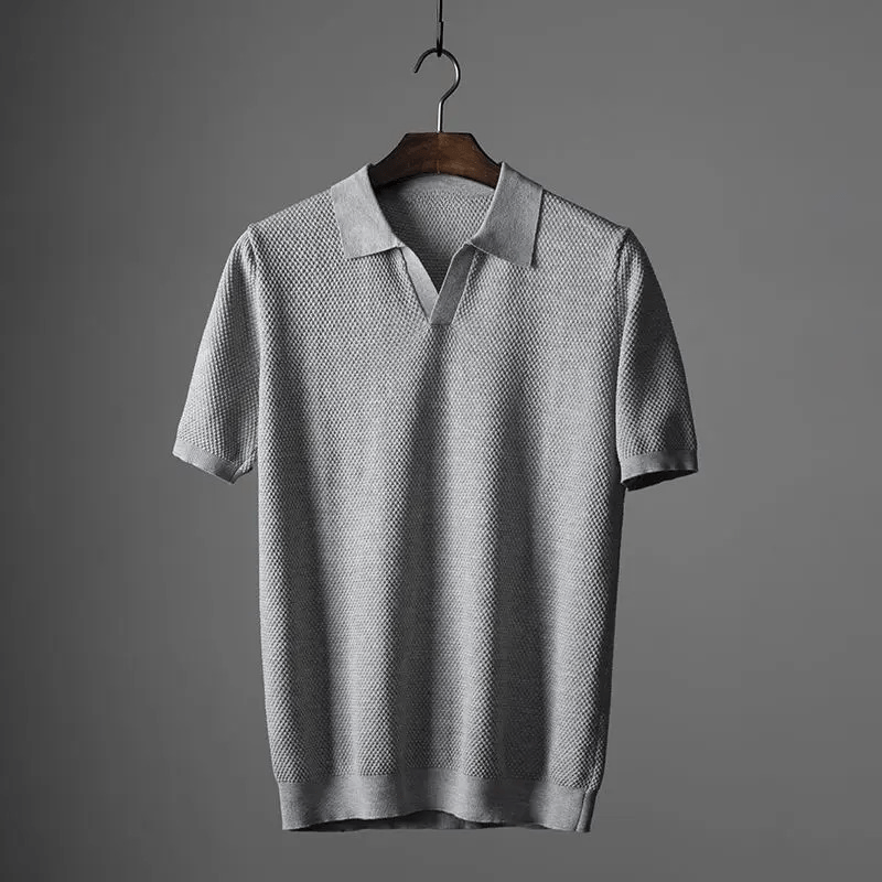 Emil – Stylish Polo Shirt - Grey - XS