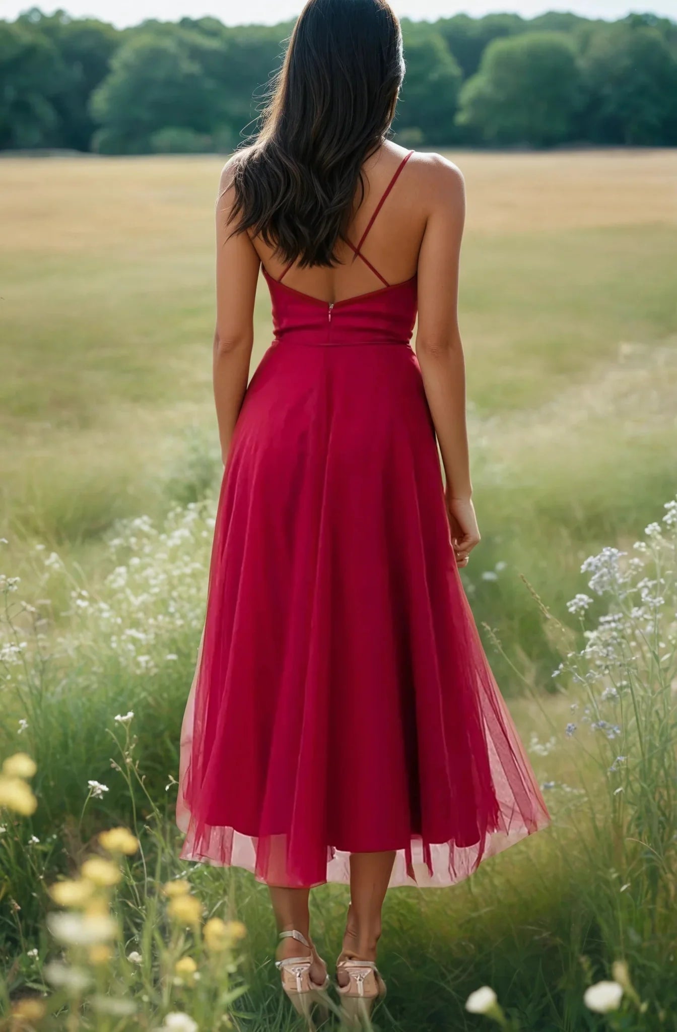 Hannah – Elegant Chiffon Dress - Dress - Flaro