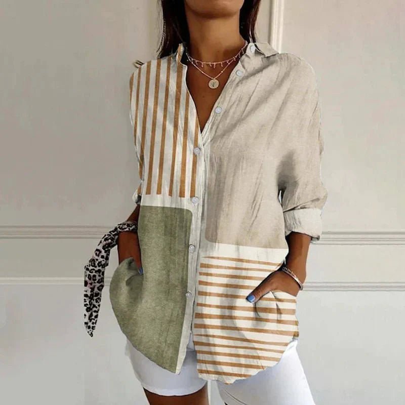 Herta – Exquisite Blouses in Premium Style - Beige - S
