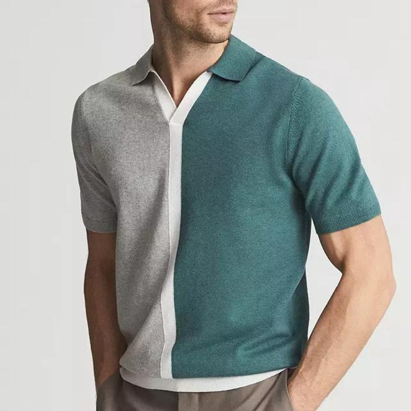 Julian – Elegant Slim Fit Polo Shirt - Green - S