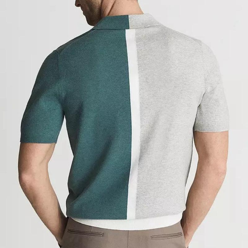 Julian – Elegant Slim Fit Polo Shirt - Green - S