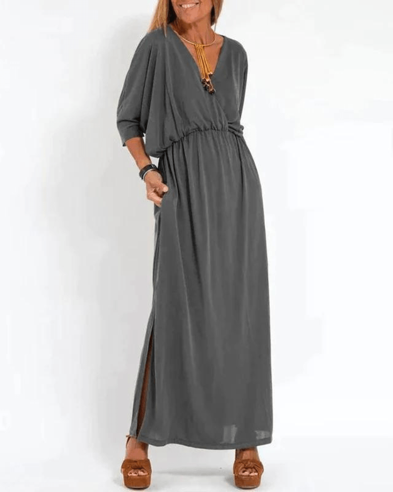 Leona – Elegant Long Vintage Dress - Dress - Flaro