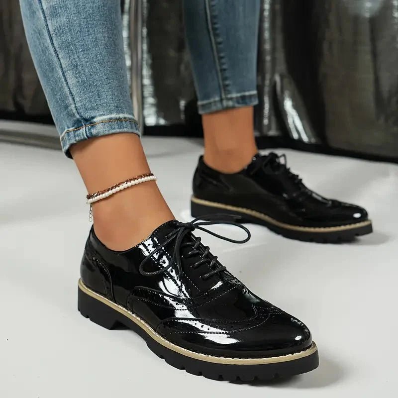 Leonie – Stylish Leather Pumps - Black - 3.5