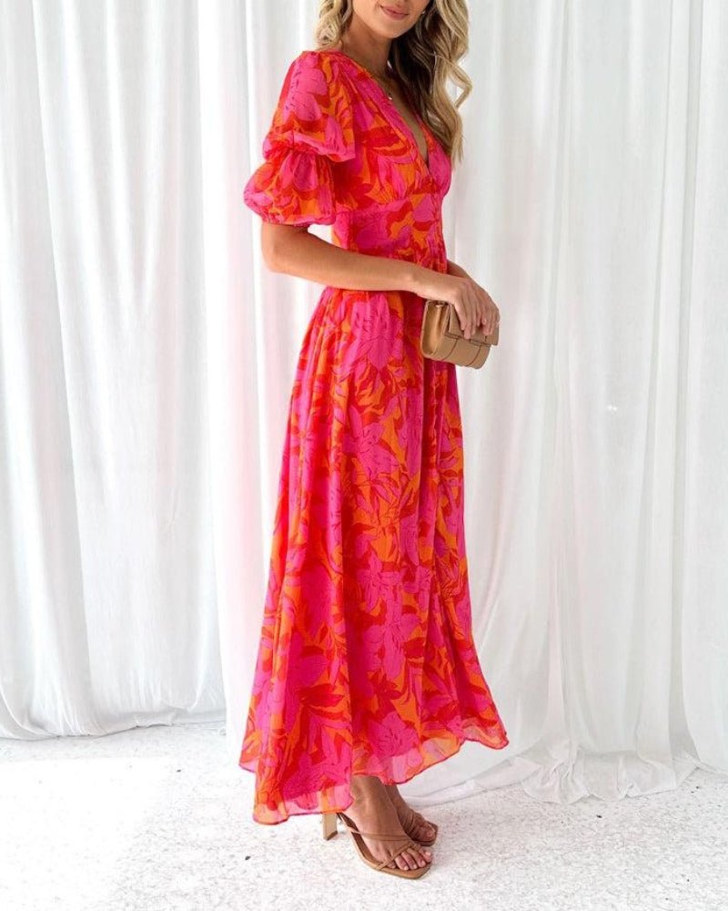 Lorina – Elegant Maxi Dress - Dress - Flaro