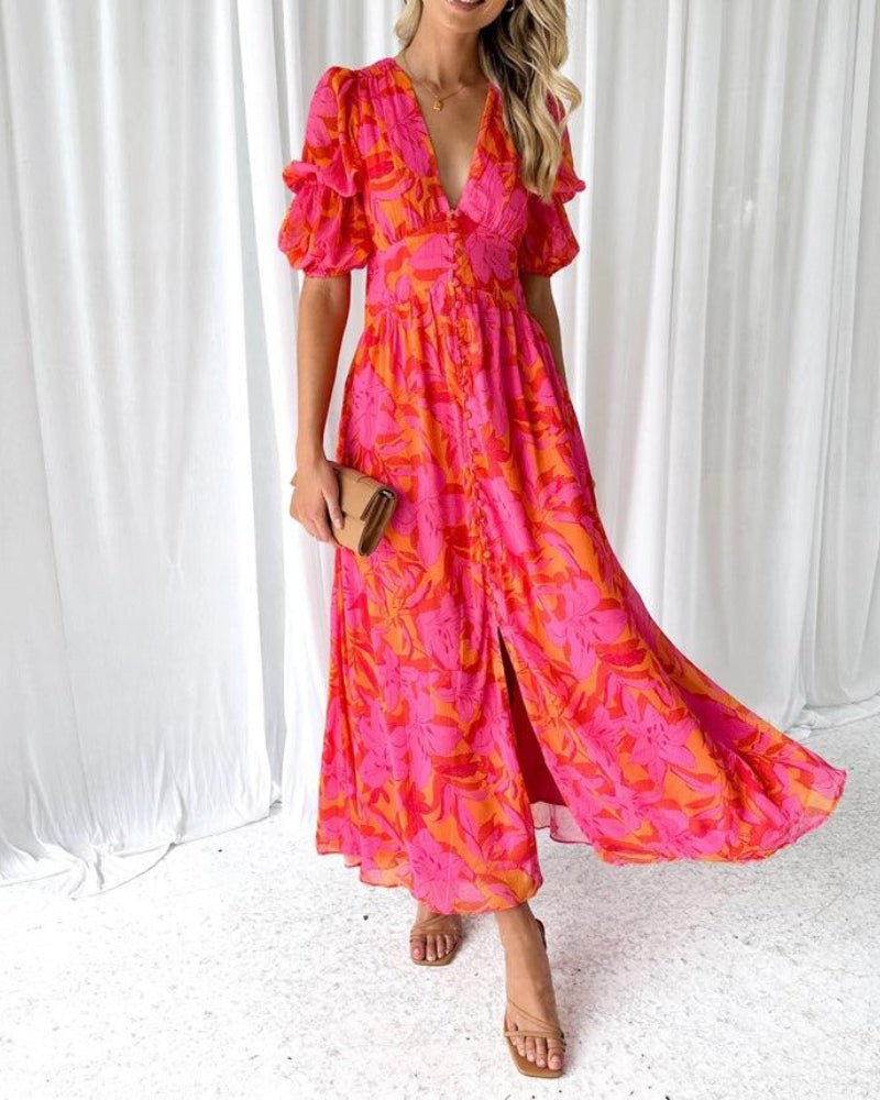 Lorina – Elegant Maxi Dress - Dress - Flaro