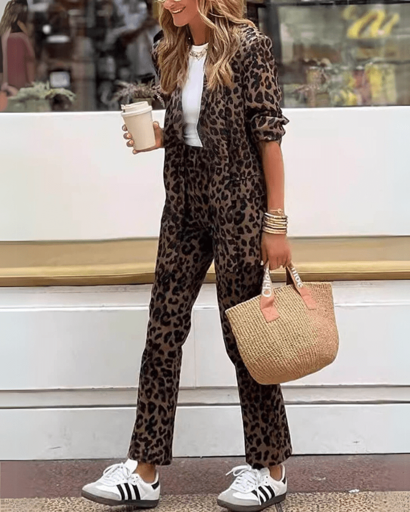 Melis – Stylish Leopard Print Ensemble - Sets - Flaro