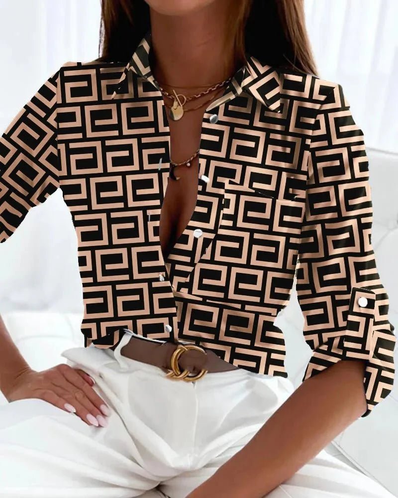 Natascha – Artistic Blouse - Khaki - S