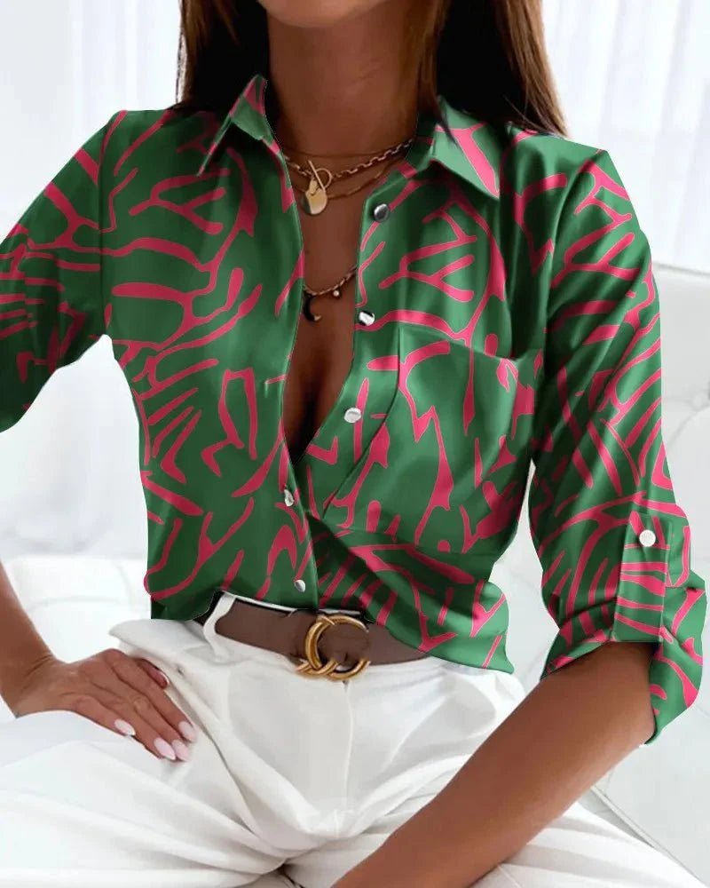 Natascha – Artistic Blouse - Green - S
