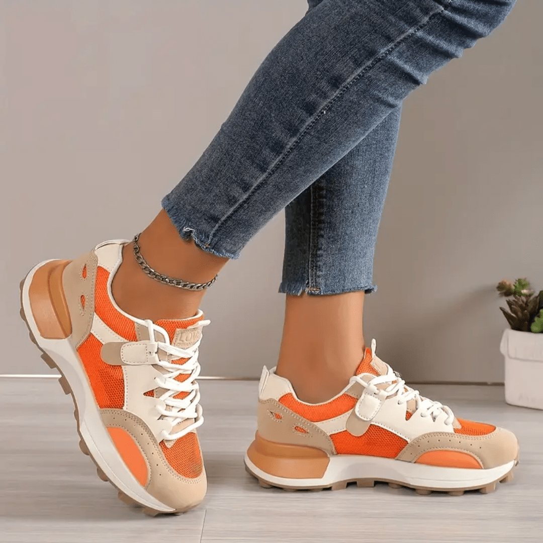 Nina – Stylish Ladies Colour Block Sneakers - 2.5 - 
