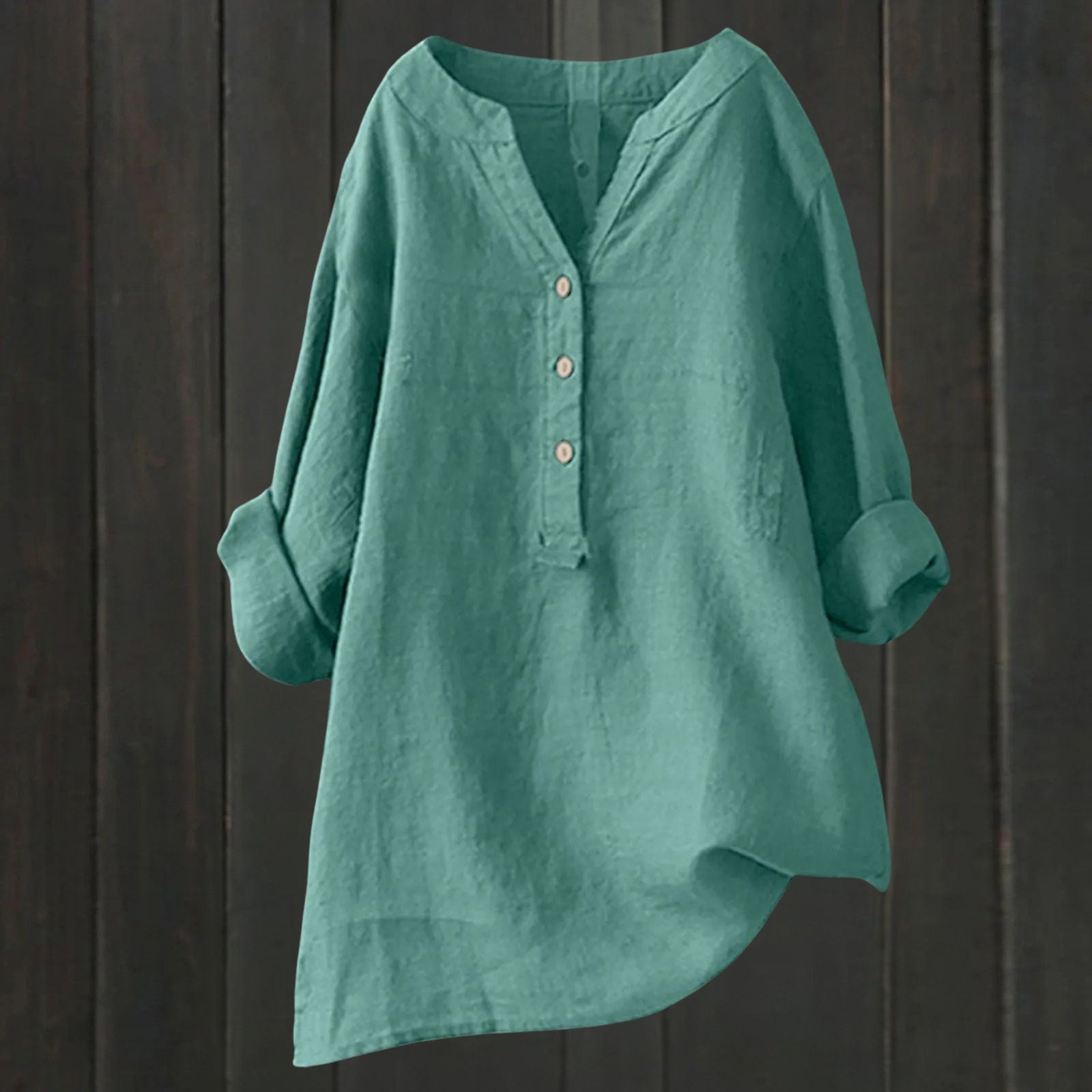Odilia – Elegant Slim Fit Blouse - Green - S