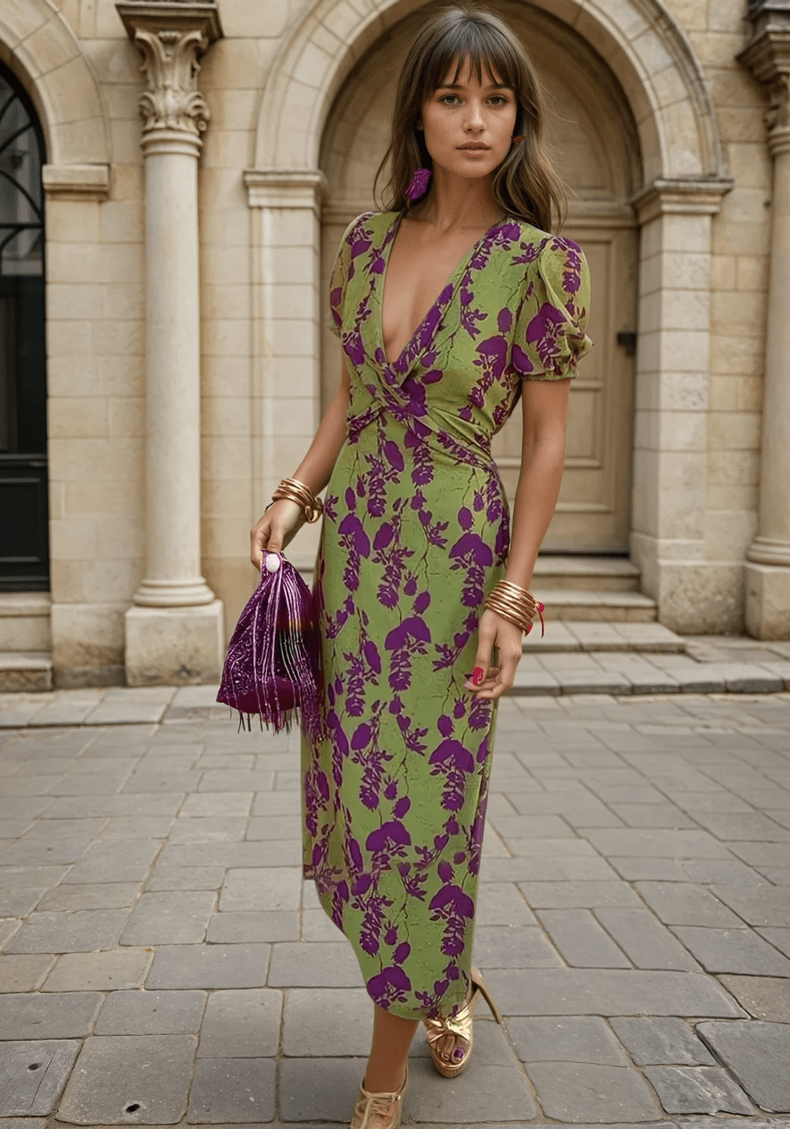 Samira – Elegant Floral Dress - Dresses - Flaro