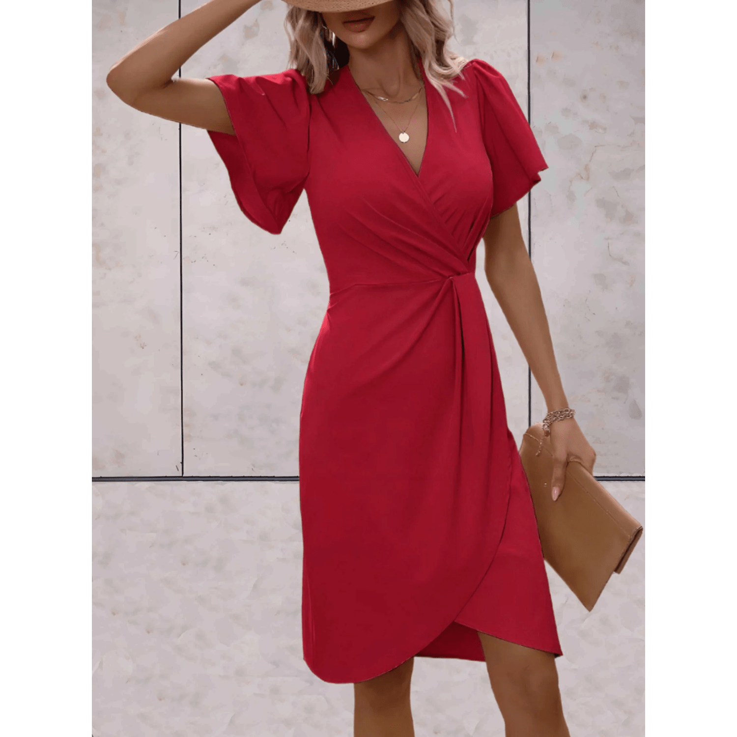Talia – Elegant Wrap Dress - Dress - Flaro