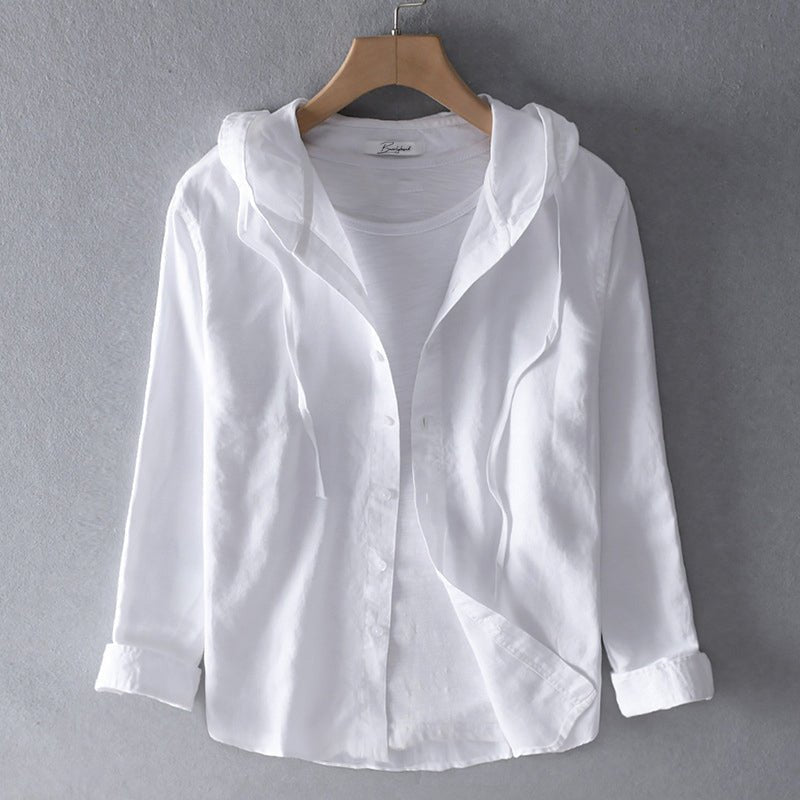 Zelda – Elegant Hooded Blouse - White - S