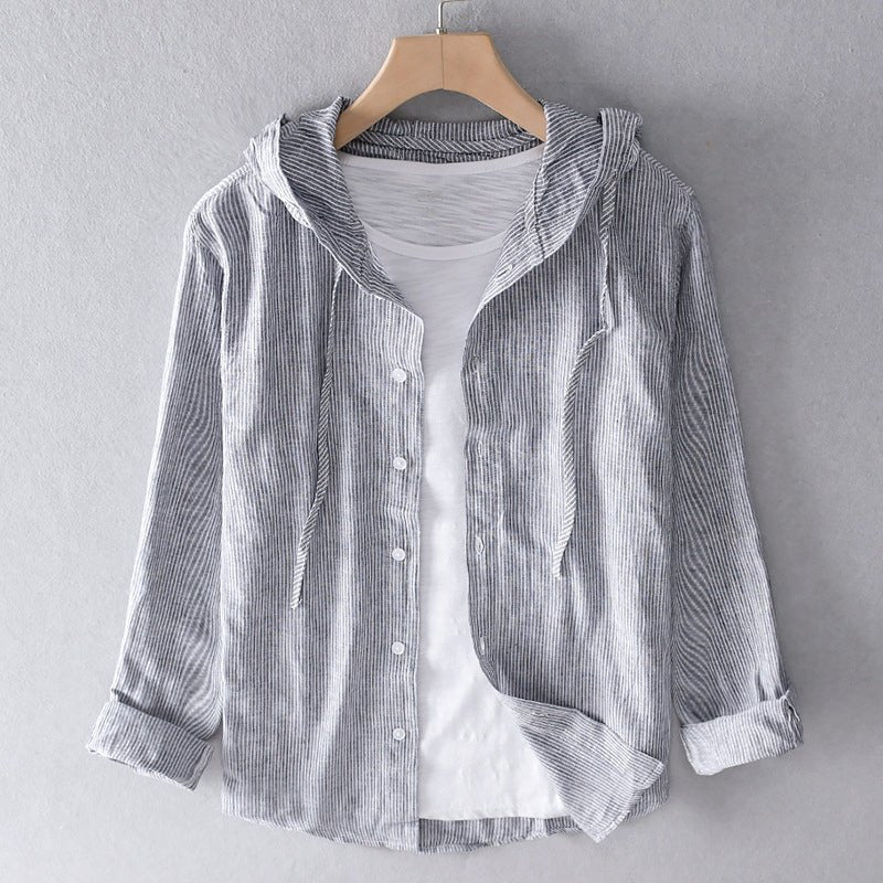 Zelda – Elegant Hooded Blouse - Grey - S